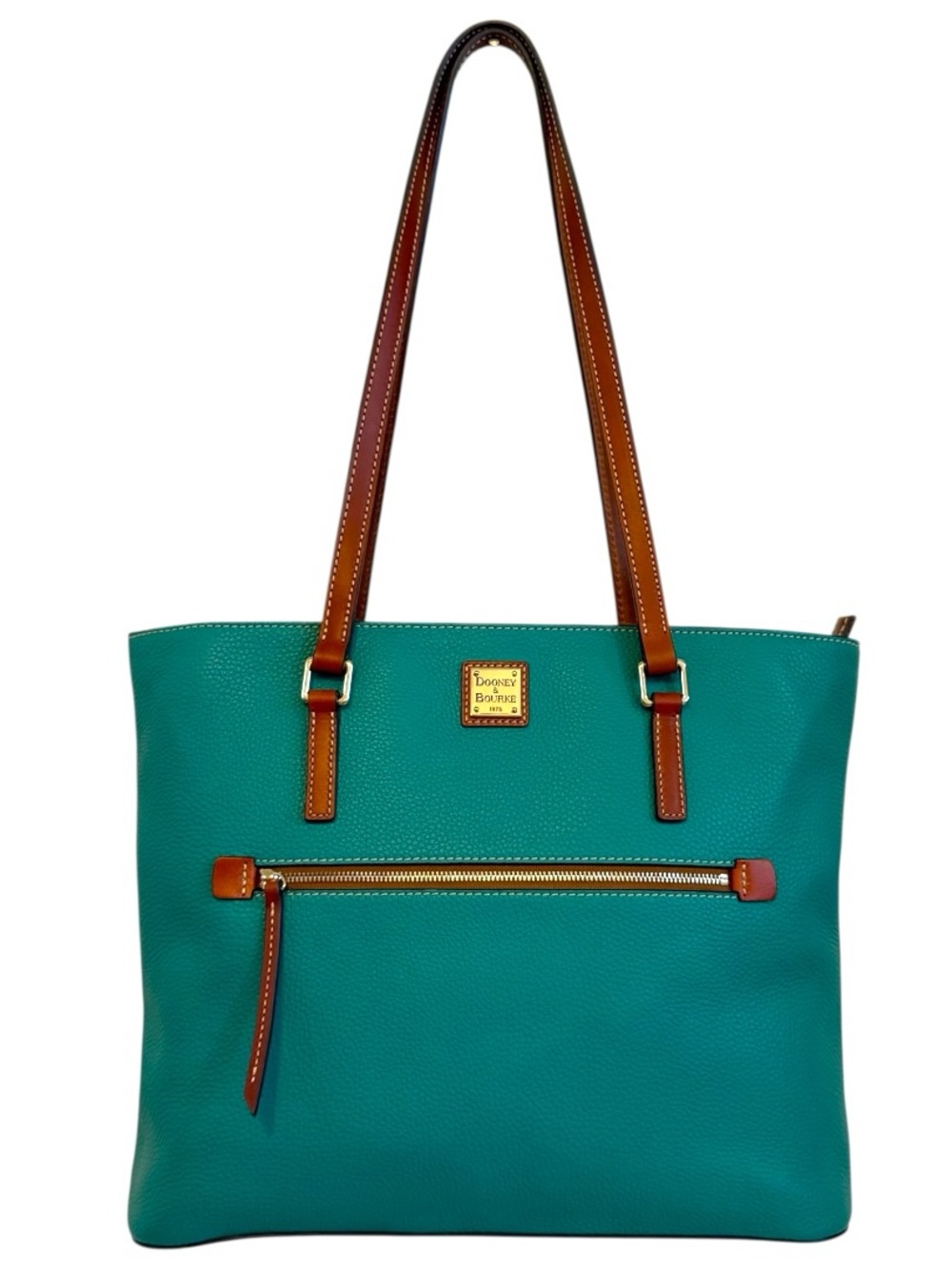Dooney & Bourke Dark Green Pebble Leather Shopper New with Tags